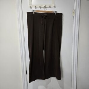 Aerie Brown Fleece Wide Leg Sweat Pants